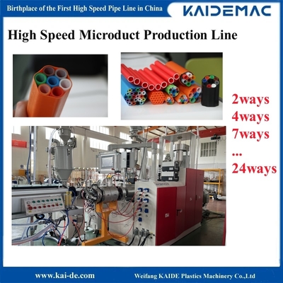 80 m/min 120 m/min Controllo PLC della linea di produzione di fasci di microdotti